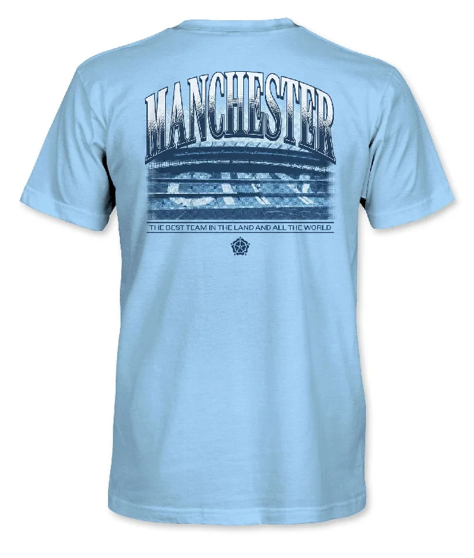 Manchester City FC Duo Tone Stadium Cotton T-Shirt - Sky Blue