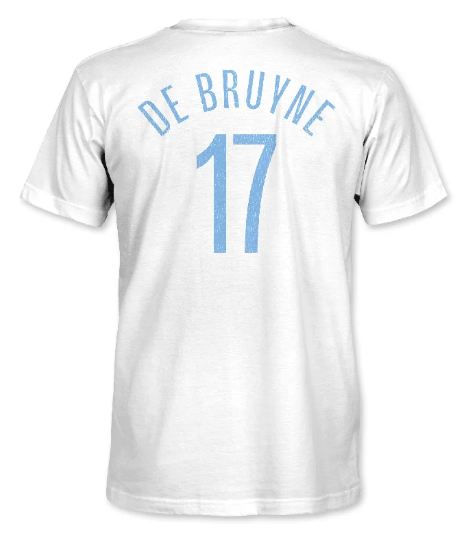 Manchester City FC Kevin De Bruyne Cotton T-Shirt - White