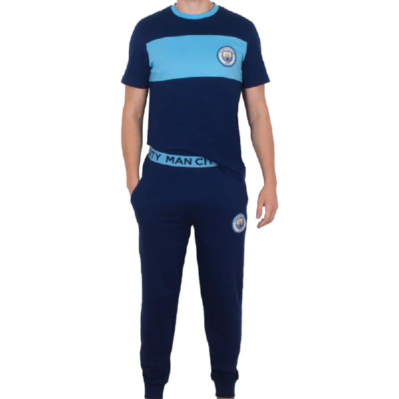 Manchester City FC Mens Long Pyjamas