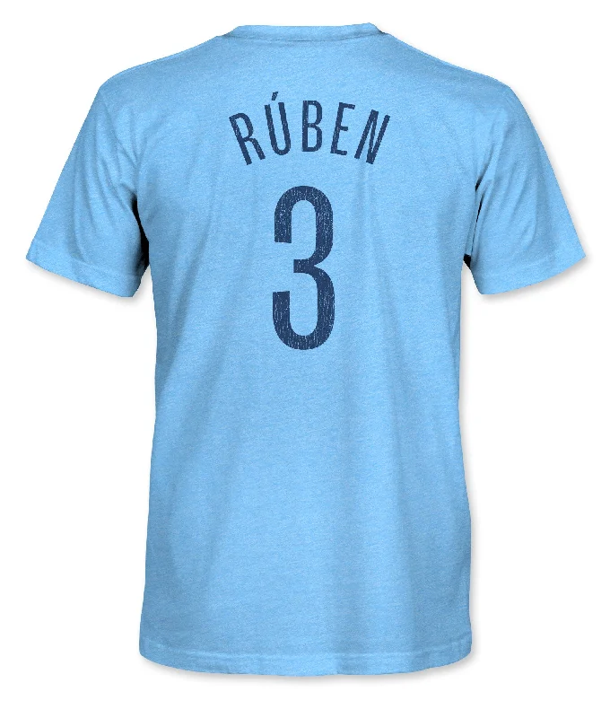 Manchester City FC Rúben Dias Vintage Triblend T-Shirt - Sky Blue