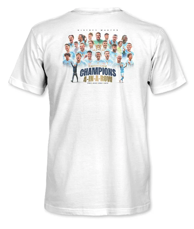 Manchester City FC Winner Squad Cotton T-shirt - White