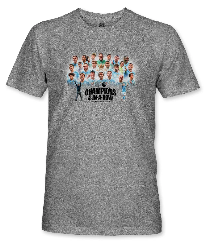 Manchester City FC Winners Squad Vintage Triblend T-shirt - Grey