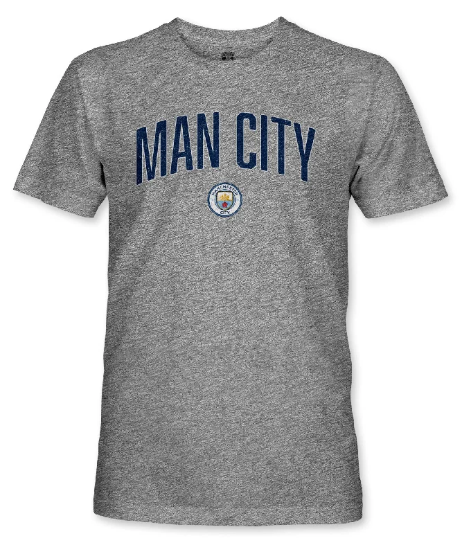 Manchester City FC Wordmark Vintage Triblend T-shirt - Grey