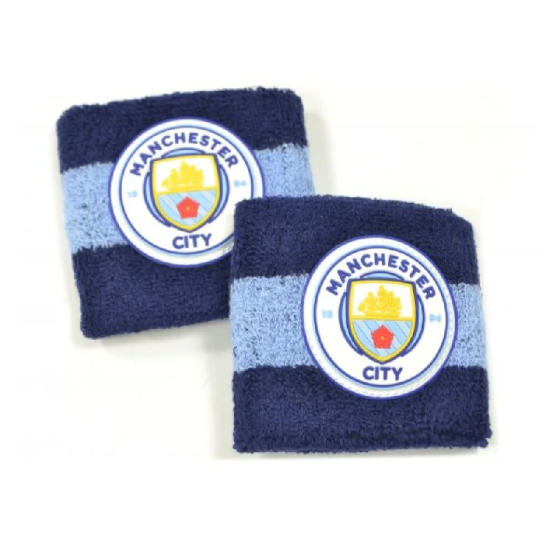 Manchester City Official 2 Pack Wristbands