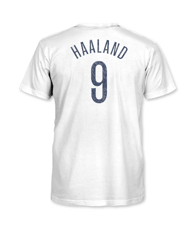 Manchester City Youth Erling Haaland Player Cotton T-Shirt - White