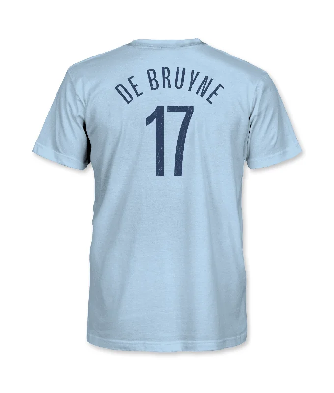 Manchester City Youth Kevin De Bruyne Player Cotton T-Shirt - Sky Blue