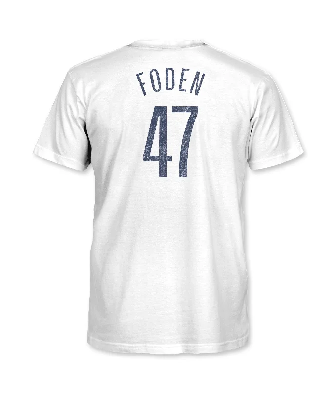 Manchester City Youth Phil Foden Player Cotton T-Shirt - White