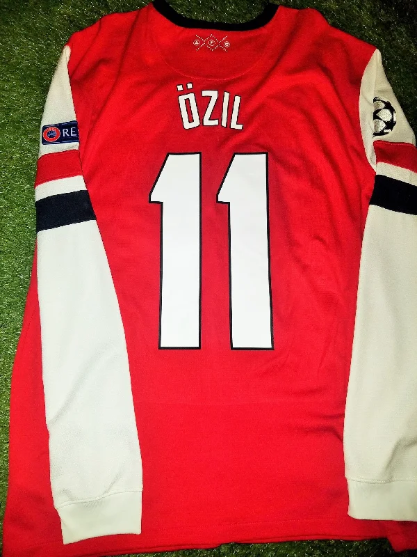 Ozil Arsenal 2013 2014 UEFA Long Sleeve Jersey Shirt L