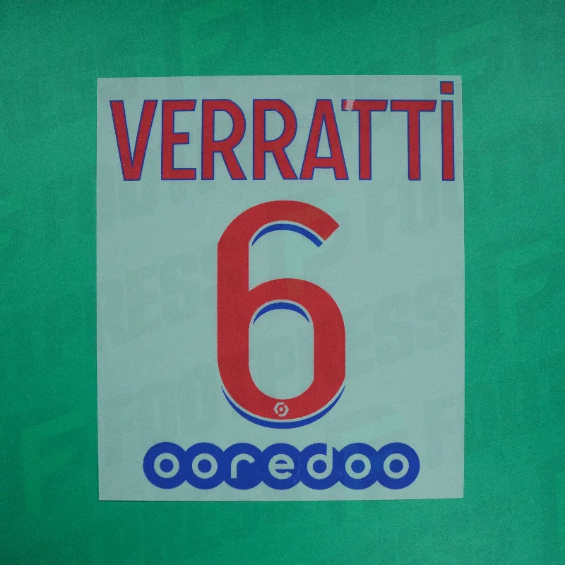 Flocage Officiel - Paris Saint-Germain ENFANT, Verratti, 2020/2021, Away JUNIOR, Rouge/Bleu (PSG)