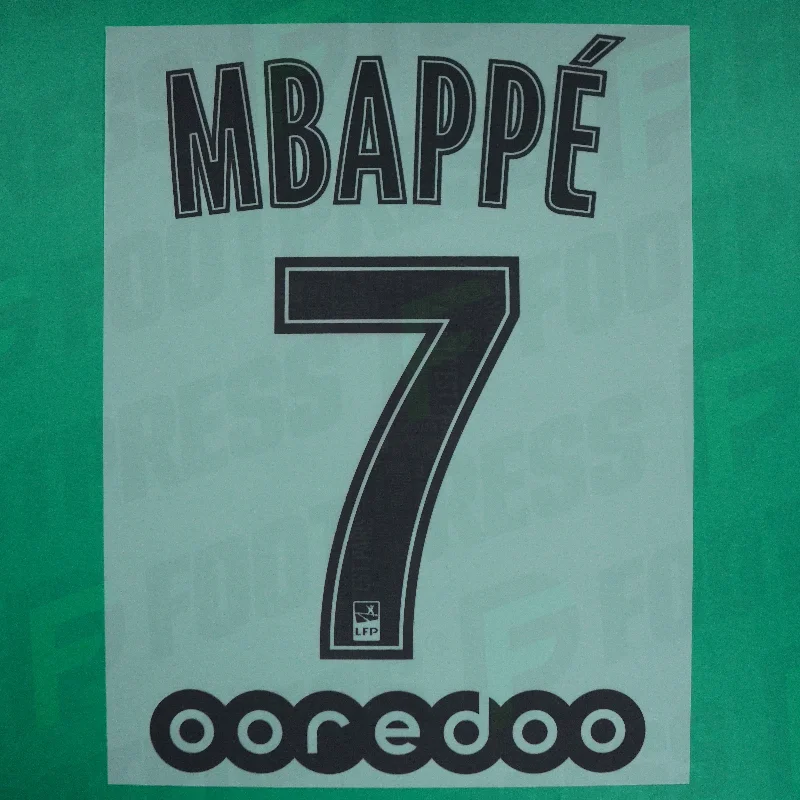 Flocage Officiel - Paris Saint-Germain, Mbappé, 2019/2020, Away, Noir (PSG)