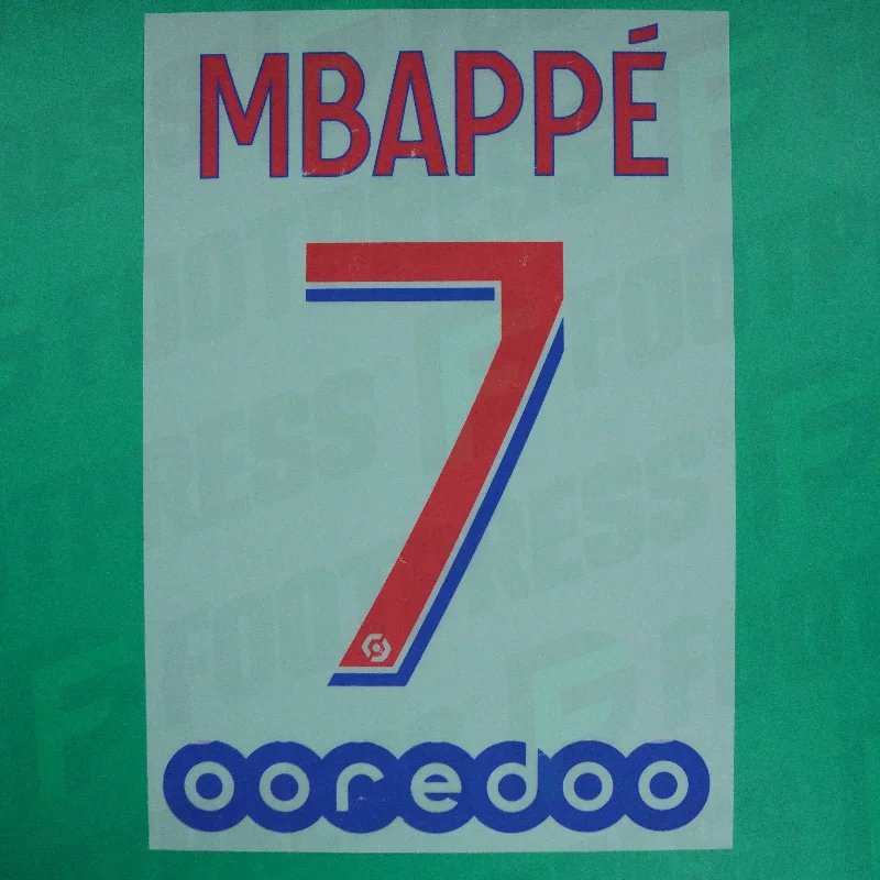 Flocage Officiel - Paris Saint-Germain, Mbappé, 2020/2021, Away, Rouge/Bleu (PSG)