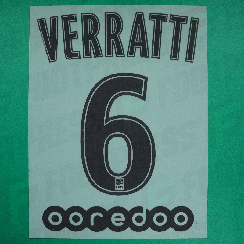 Flocage Officiel - Paris Saint-Germain, Verratti, 2019/2020, Away, Noir (PSG)