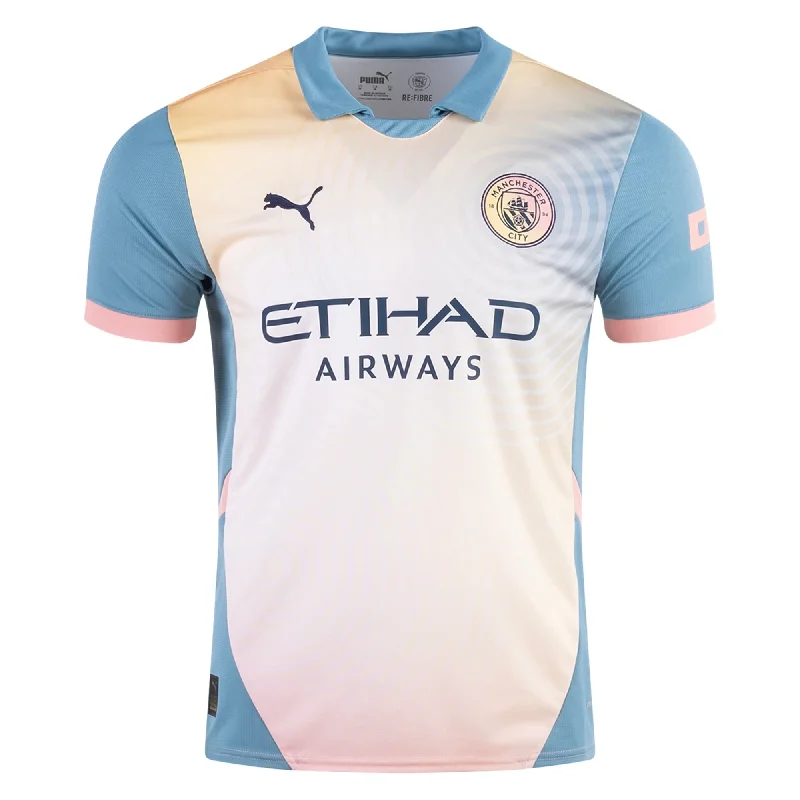 Puma Manchester City Fourth Jersey 24/25 (Packaging Rosebay/Bold Blue)