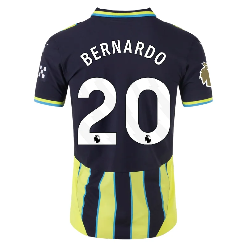 Puma Manchester City Authentic Bernardo Silva Away Jersey w/ EPL + Club World Cup Patch 24/25 (New Navy/Yellow Glow)