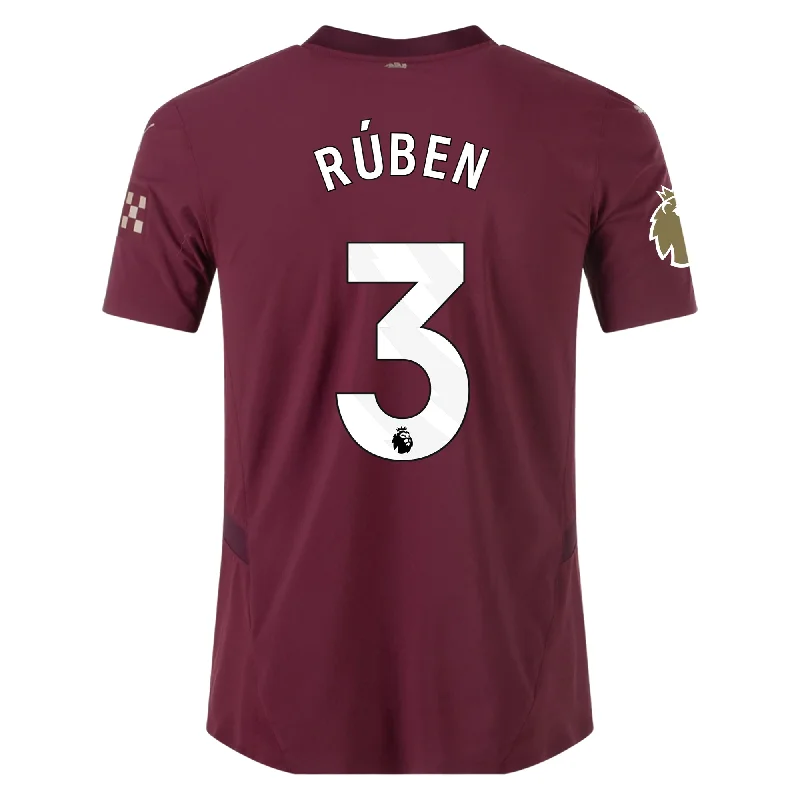 Puma Manchester City Authentic Rúben Dias Third Jersey w/ EPL + Club World Cup Patch 24/25 (Dark Jasper)