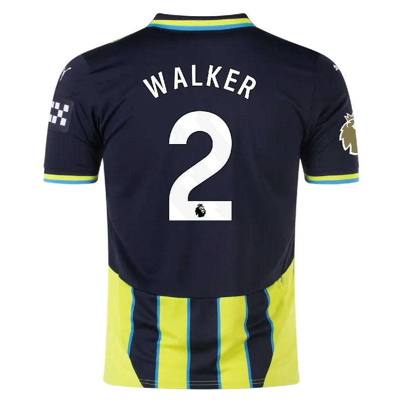 Puma Manchester City Kyle Walker Away Jersey w/ EPL + Club World Cup Patch 24/25 (New Navy/Yellow Glow)