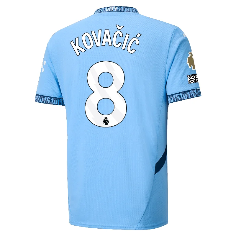 Puma Manchester City Mateo Kovačić Home Jersey w/ EPL + No Room For Racism + Club World Cup Patches 24/25 (Team Light Blue/Marine Blue)