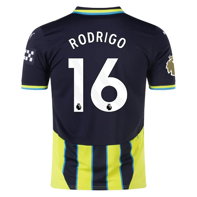 Puma Manchester City Rodrigo Away Jersey w/ EPL + Club World Cup Patch 24/25 (New Navy/Yellow Glow)