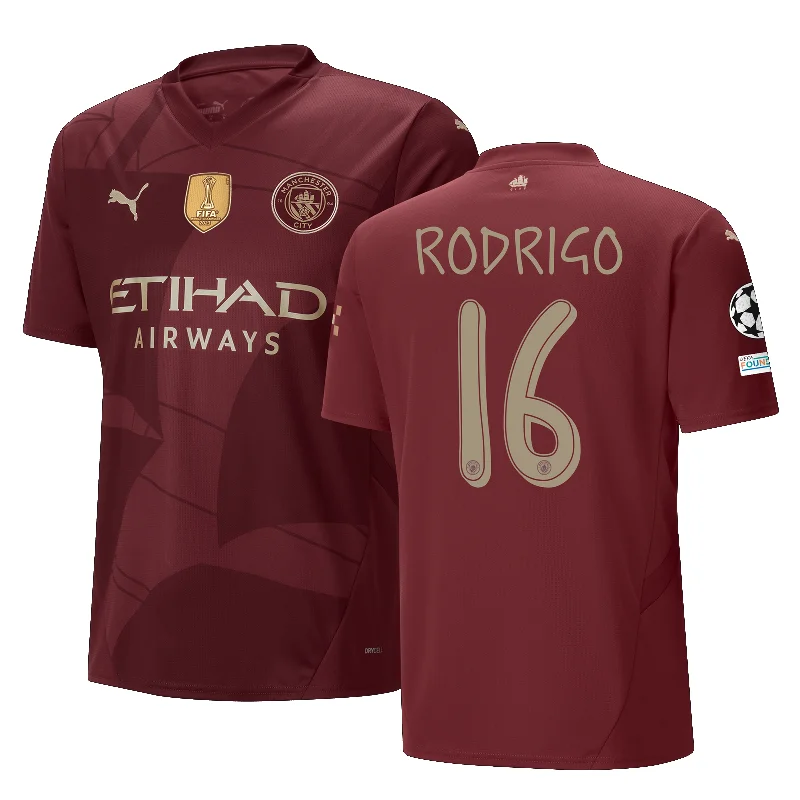 Puma Manchester City Rodrigo Third Jersey w/ Champions League + Club World Cup Patch 24/25 (Dark Jasper)