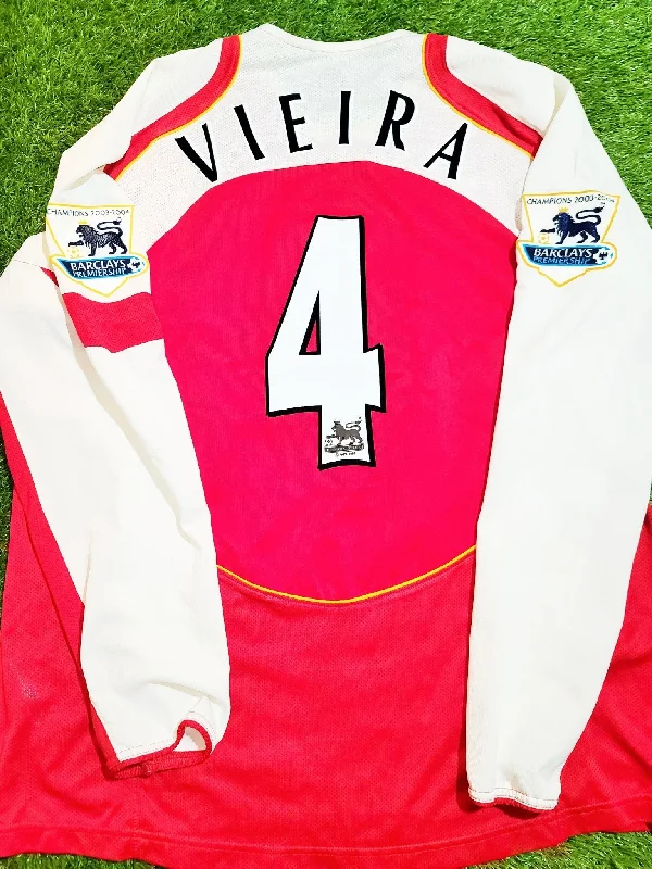 Vieira Arsenal 2004 2005 Nike Home Long Sleeve Jersey Shirt L